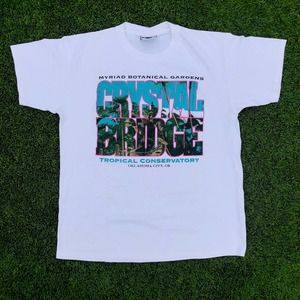 Y2k VTG Lee Brand T-shirt Tropical Large Myriad Conservatory Oklahoma City OK